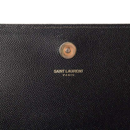 Saint Laurent Grain De Poudre Monogram Cassandre Clutch Black 9 of 10