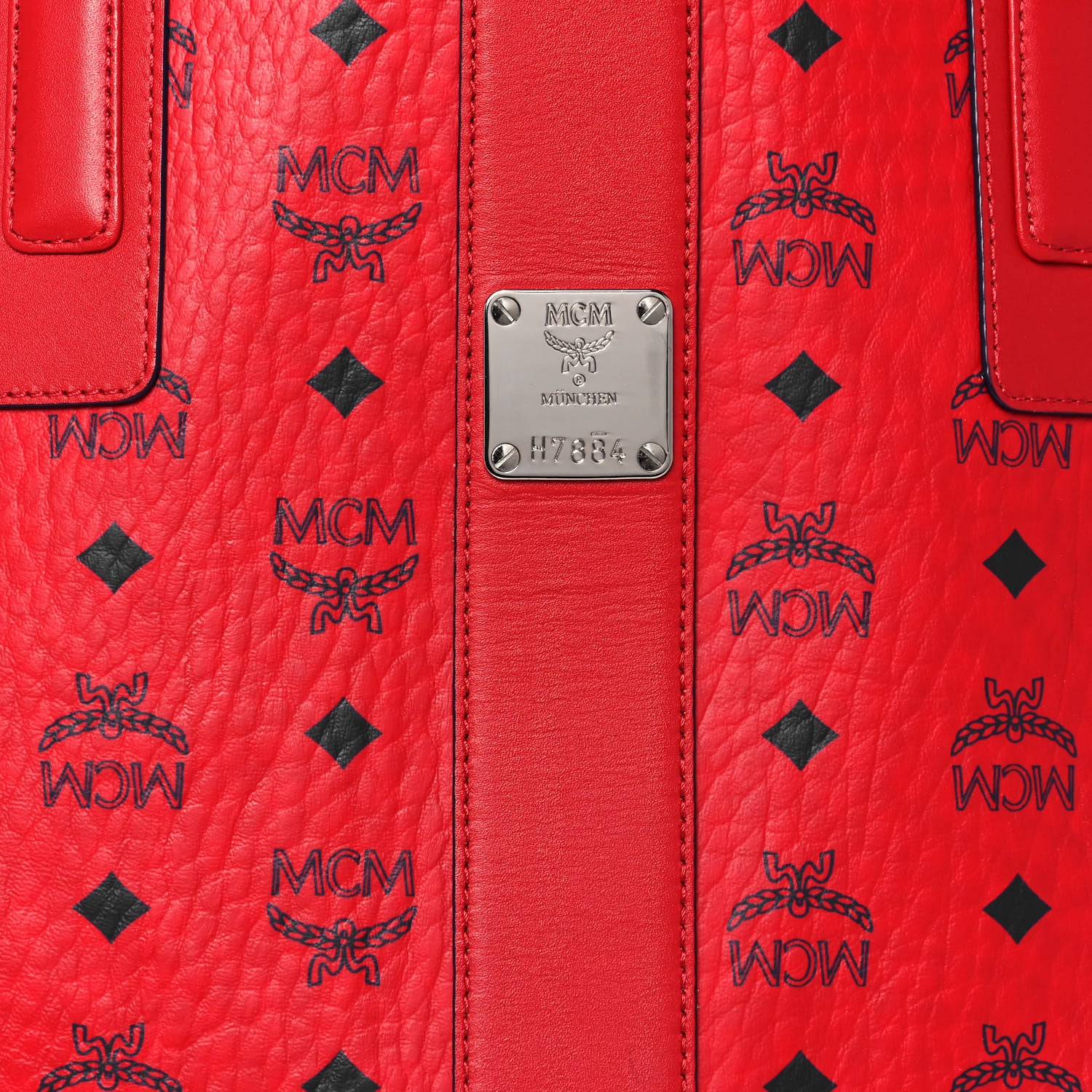 MCM Visetos Large Liz Reversible Shopper Tote Ruby Red 6 of 24