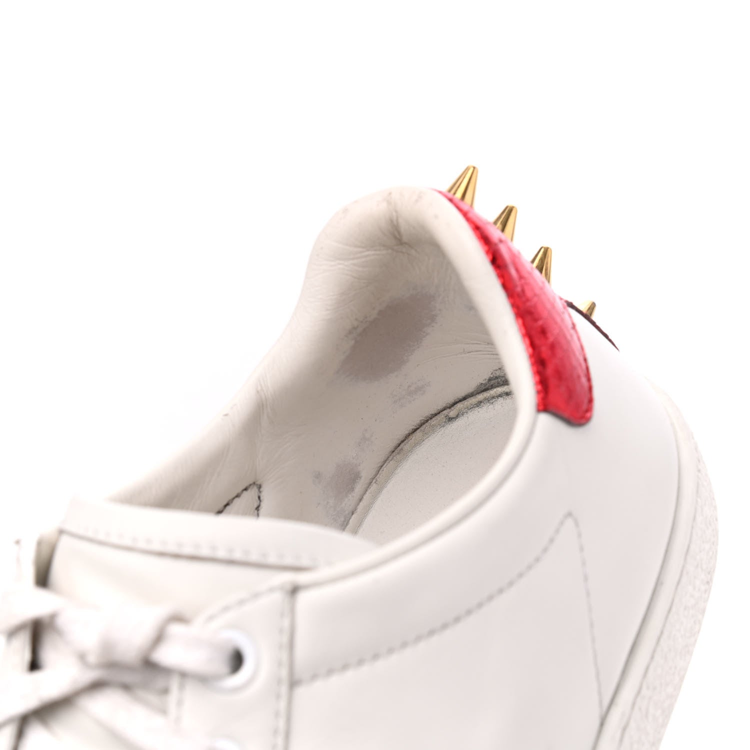 Gucci Calfskin Web Pearl Studded Womens Ace Sneakers 36.5 White 9 of 24