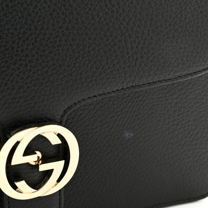 Gucci Dollar Calfskin Interlocking G Shoulder Bag Black 11 of 11