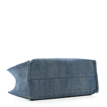 Celine Denim Large Thais Cabas Navy Tan 3 of 9