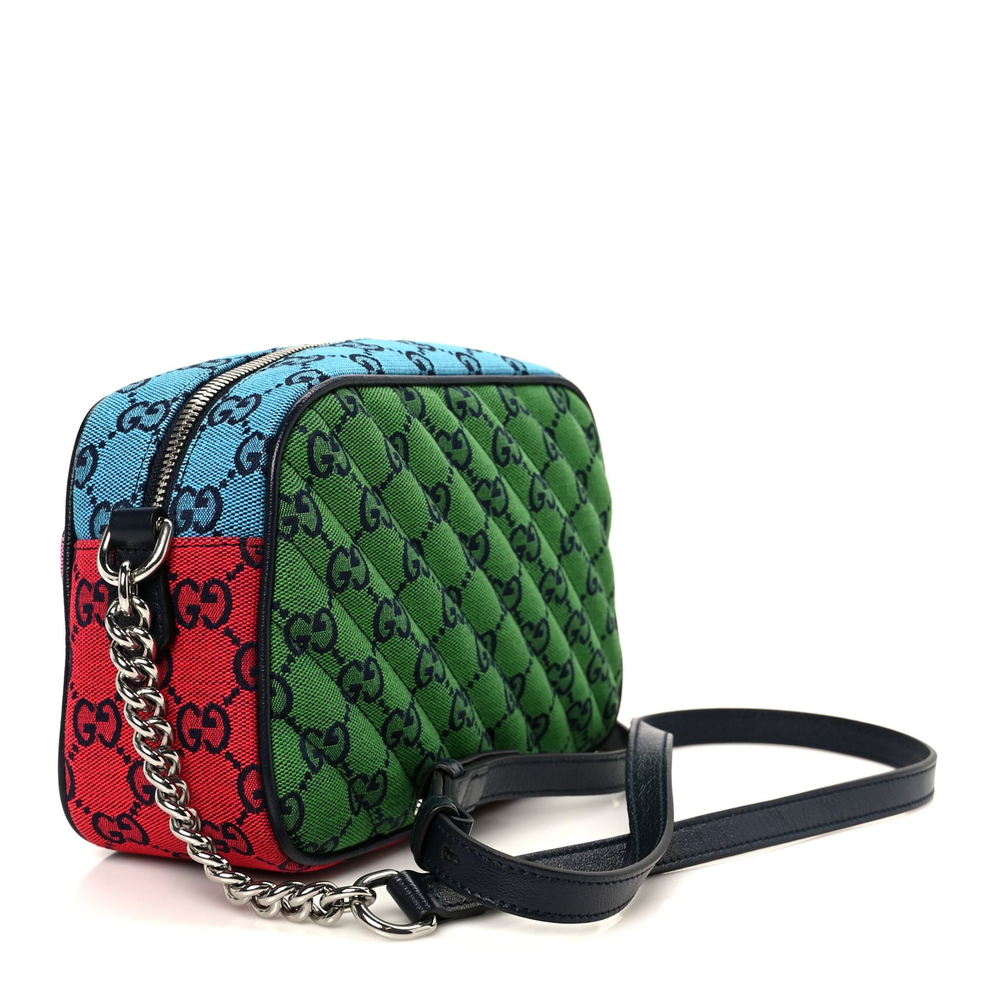Monogram Multicolor Matelasse Diagonal Small GG Marmont Chain Shoulder Bag Pink Blue Green Red Light Blue
