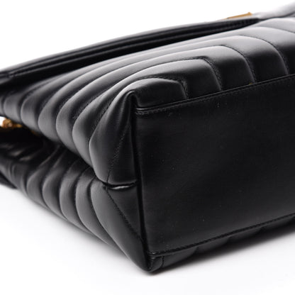 Saint Laurent Calfskin Y Quilted Monogram Medium Loulou Chain Satchel Black 6 of 12