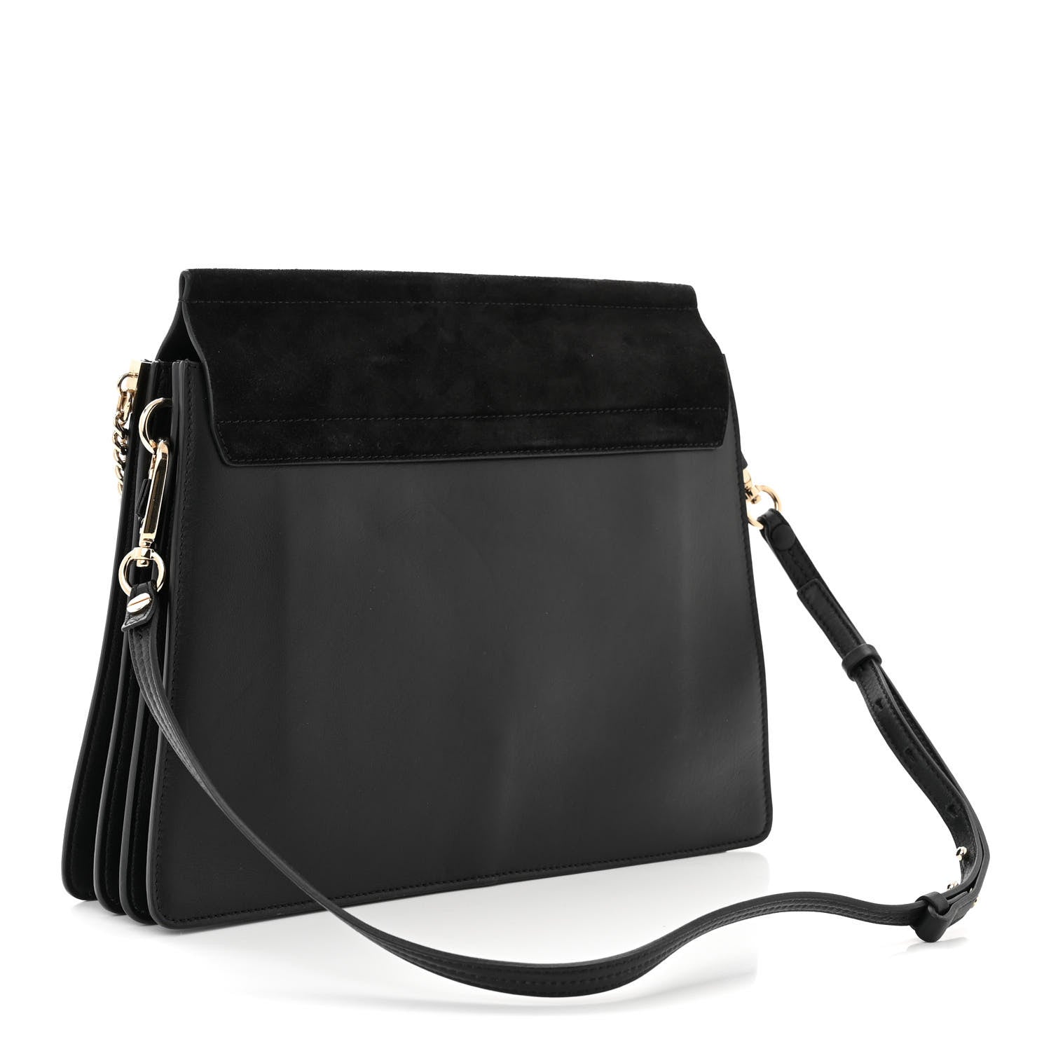Chloe Suede Calfskin Medium Faye Shoulder Bag Black 3 of 11
