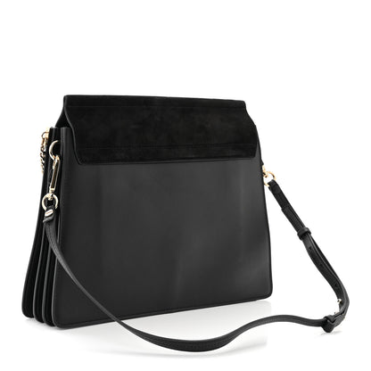 Chloe Suede Calfskin Medium Faye Shoulder Bag Black 3 of 11