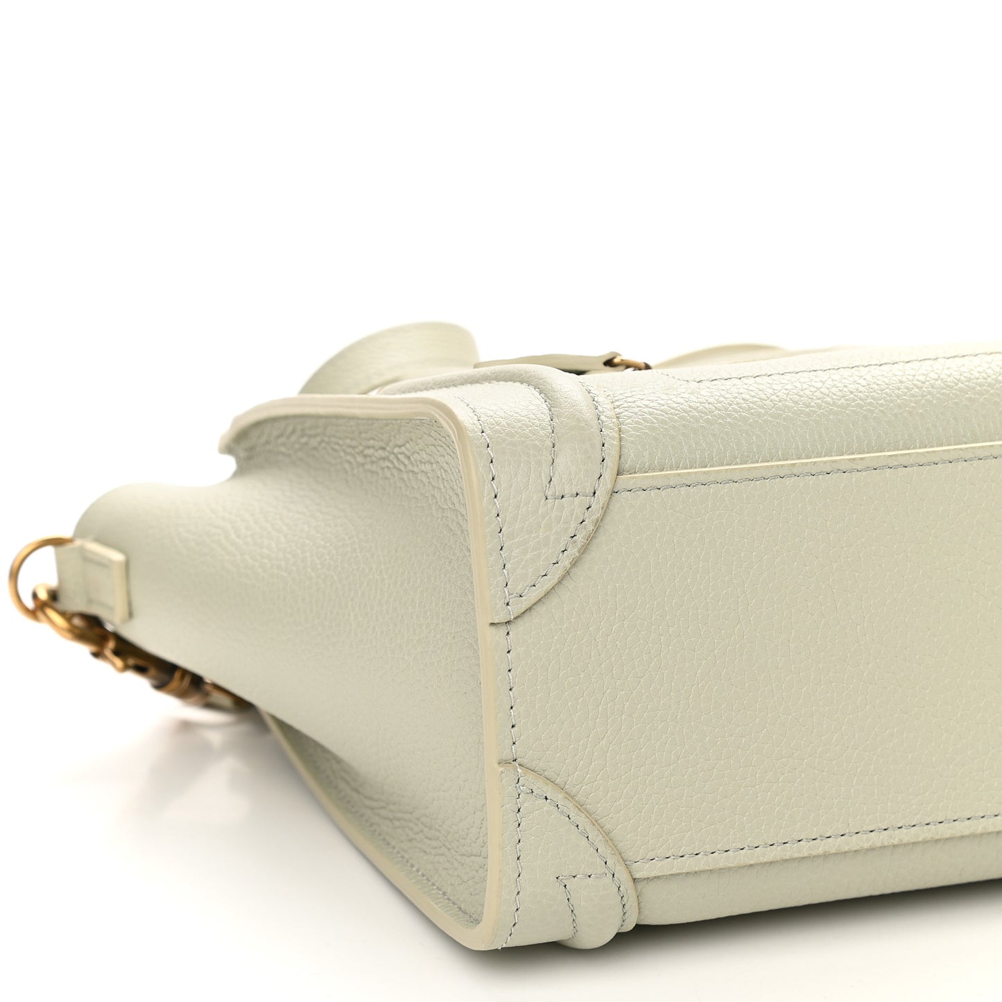 Drummed Calfskin Nano Luggage Vert D'eau