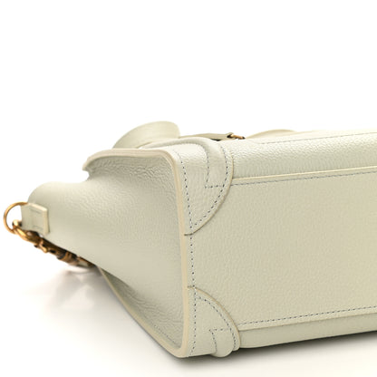 Celine Drummed Calfskin Nano Luggage Vert D'eau 9 of 10