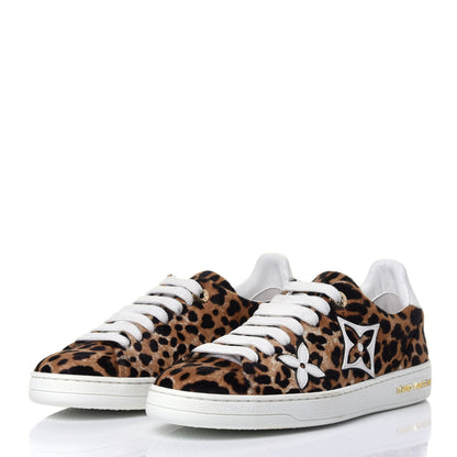 Louis Vuitton Calfskin Pony Hair Leopard Monogram Frontrow Sneakers 35 3 of 11