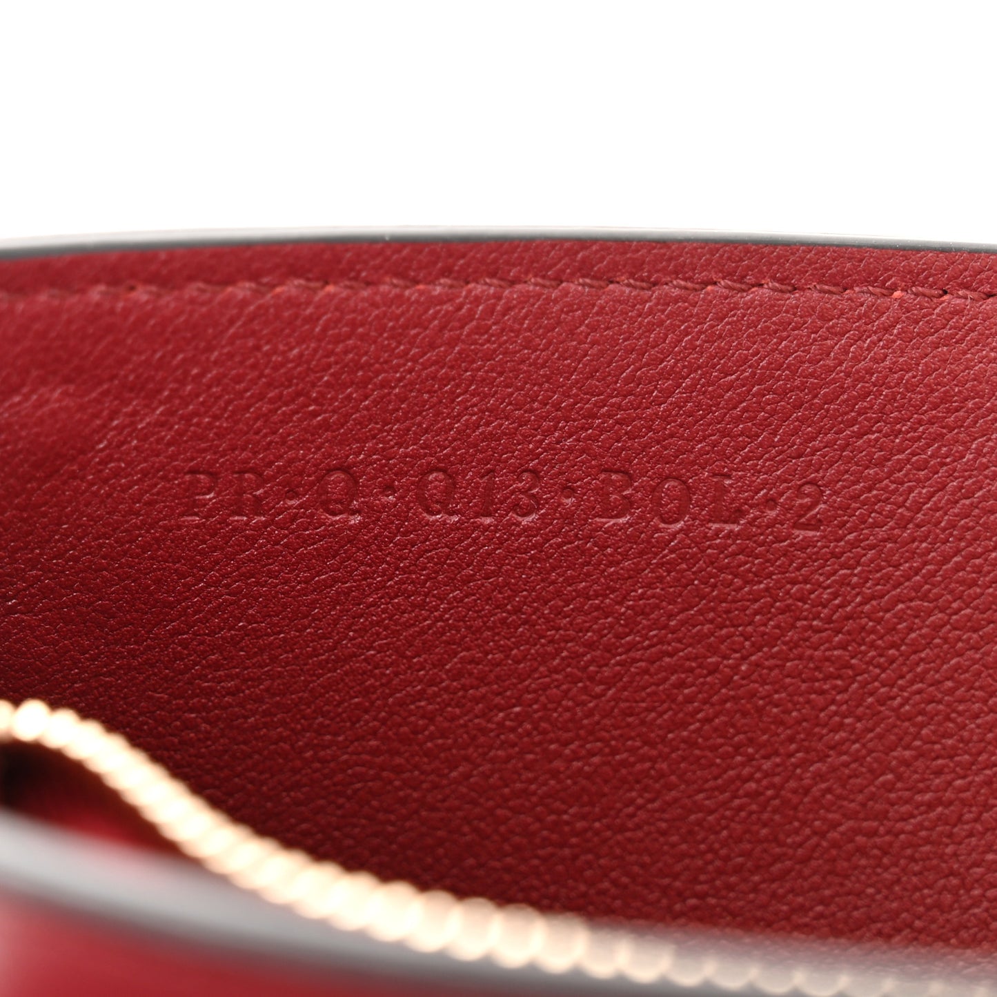 Calfskin Rockstud Phone Case With Chain Rubino
