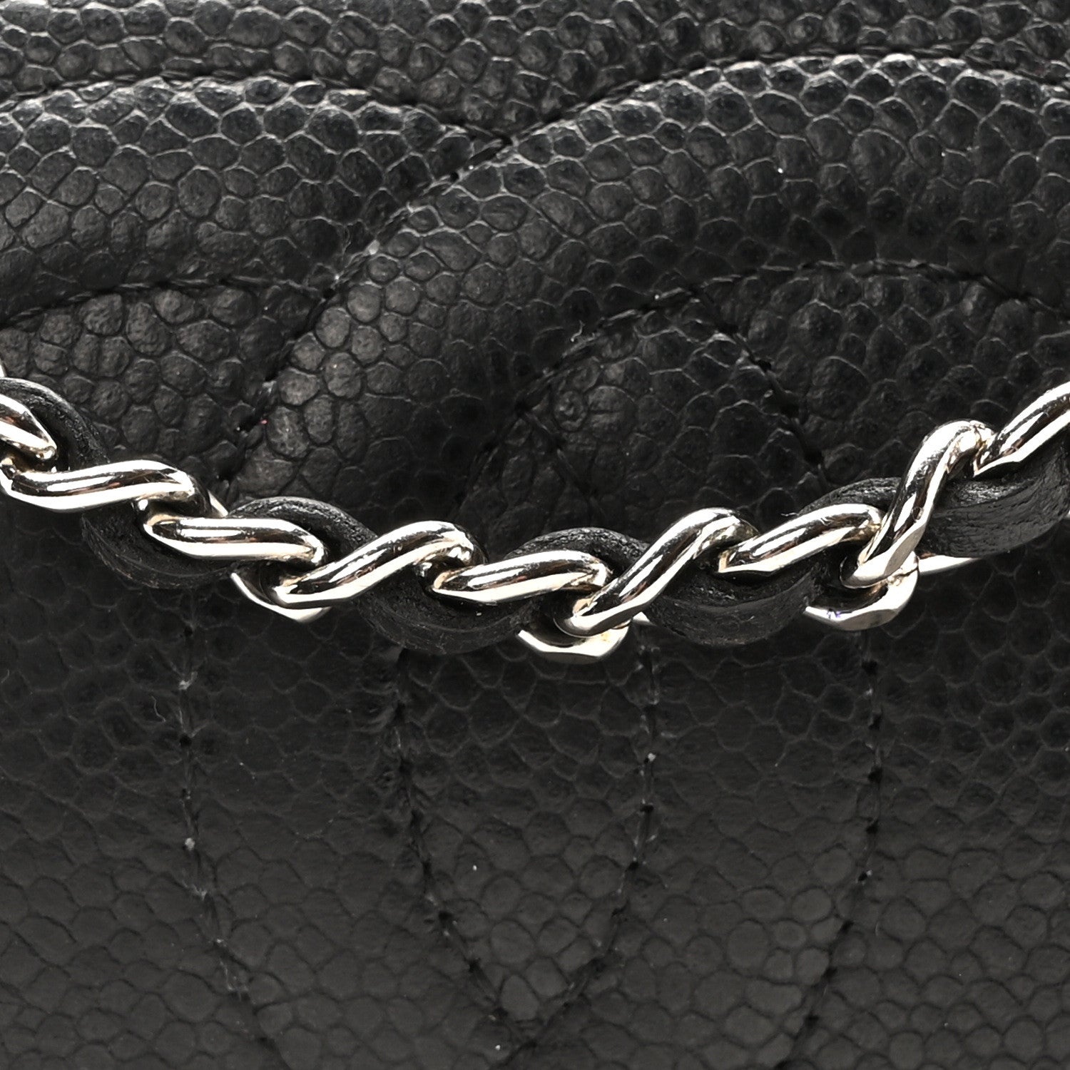Chanel Caviar Timeless CC Wallet On Chain WOC Black 8 of 11