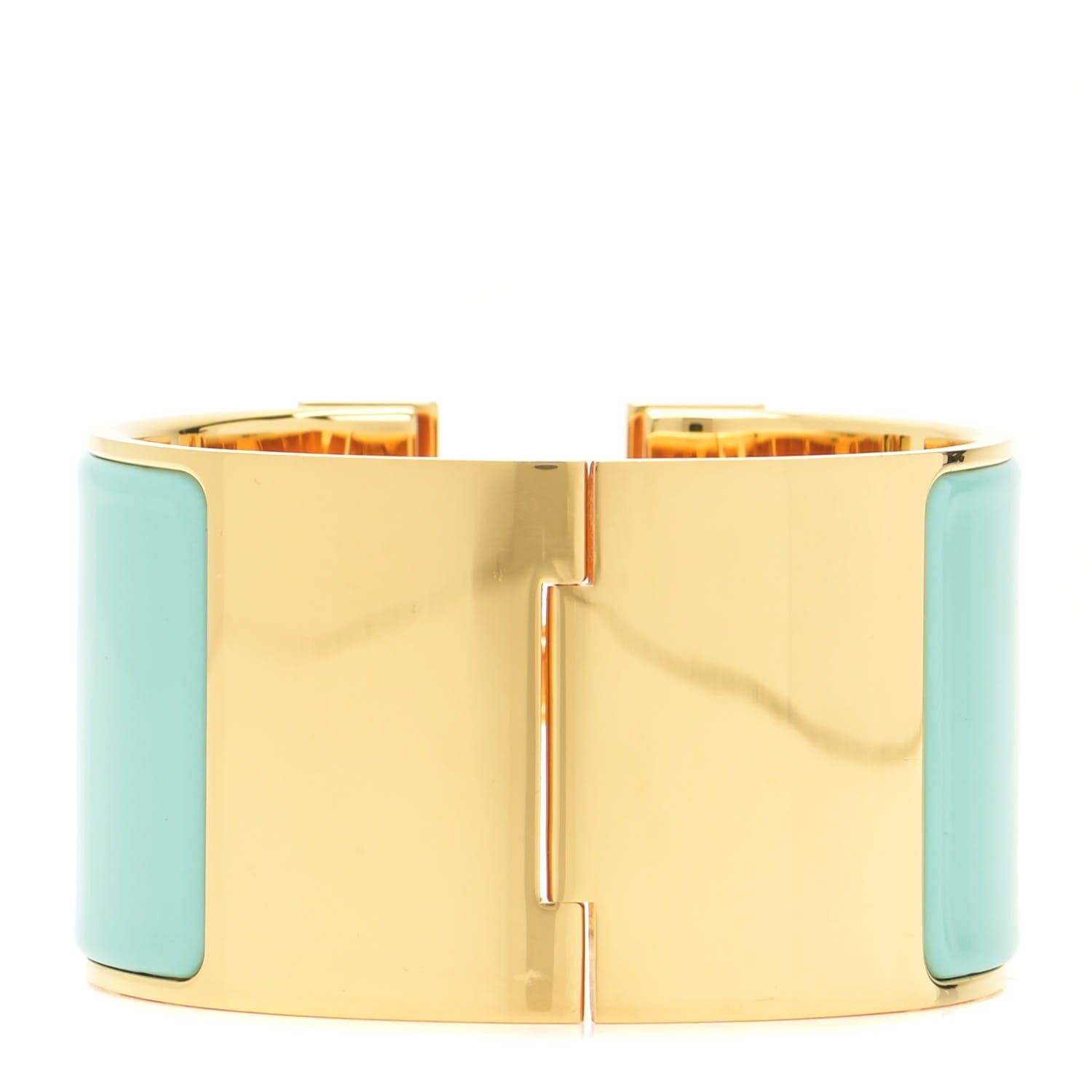 Hermes Enamel Extra Wide Clic Clac H Bracelet PM Lagon 3 of 6