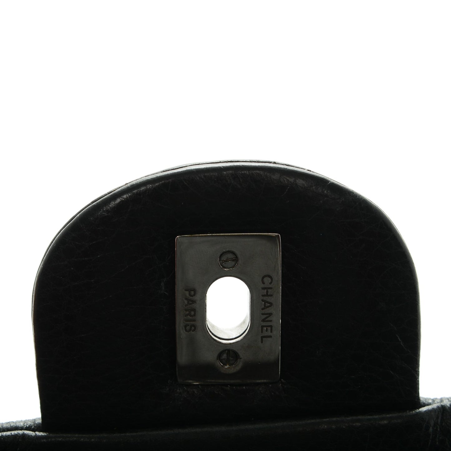 Glazed Calfskin Stitched On The Road Flap Black