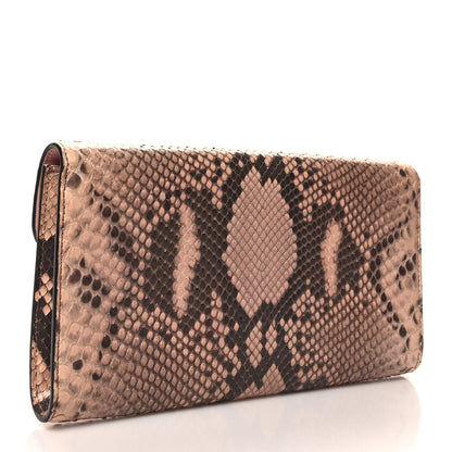 Gucci Snakeskin Pearly GG Marmont Clutch Taffy 3 of 12