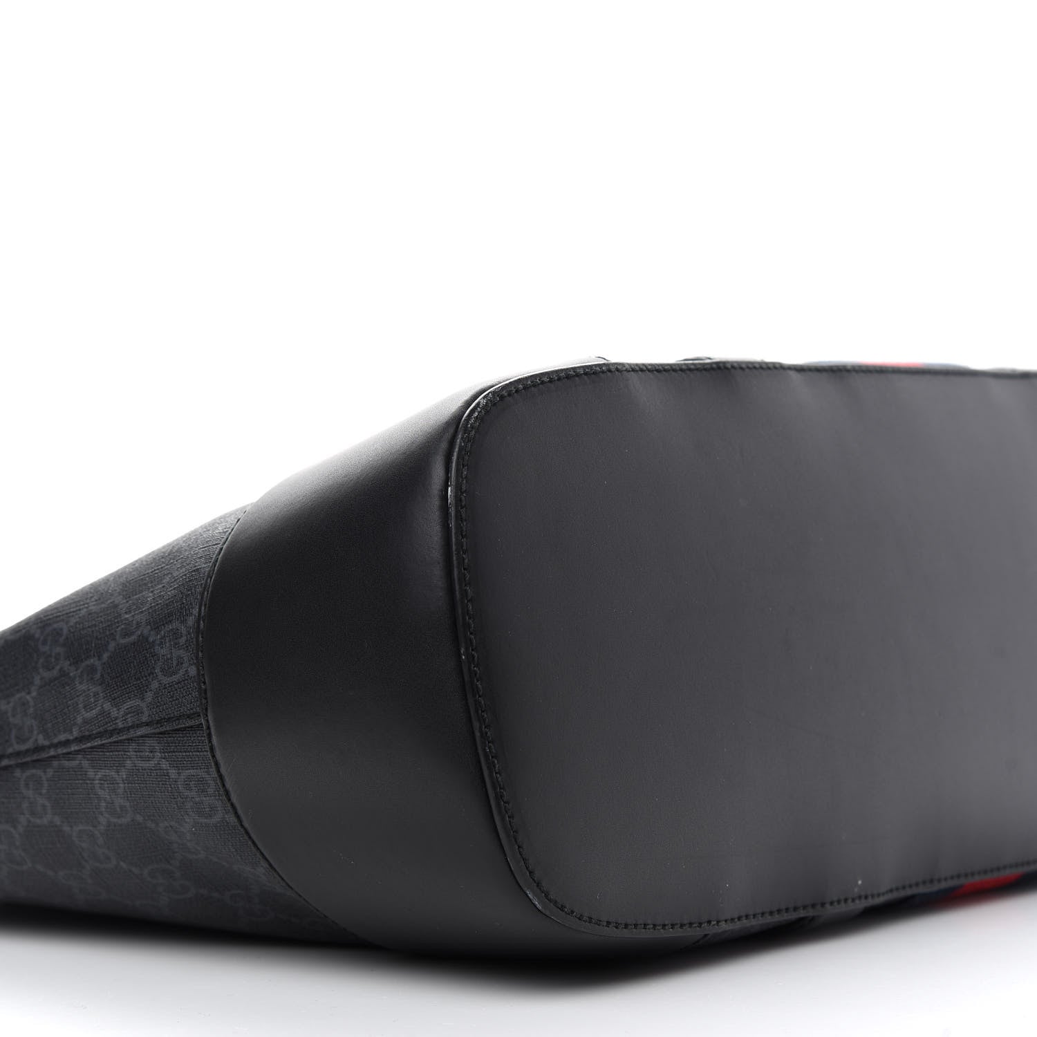 Gucci GG Supreme Monogram Web Tote Black Grey 8 of 14