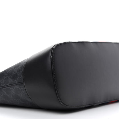 Gucci GG Supreme Monogram Web Tote Black Grey 8 of 14