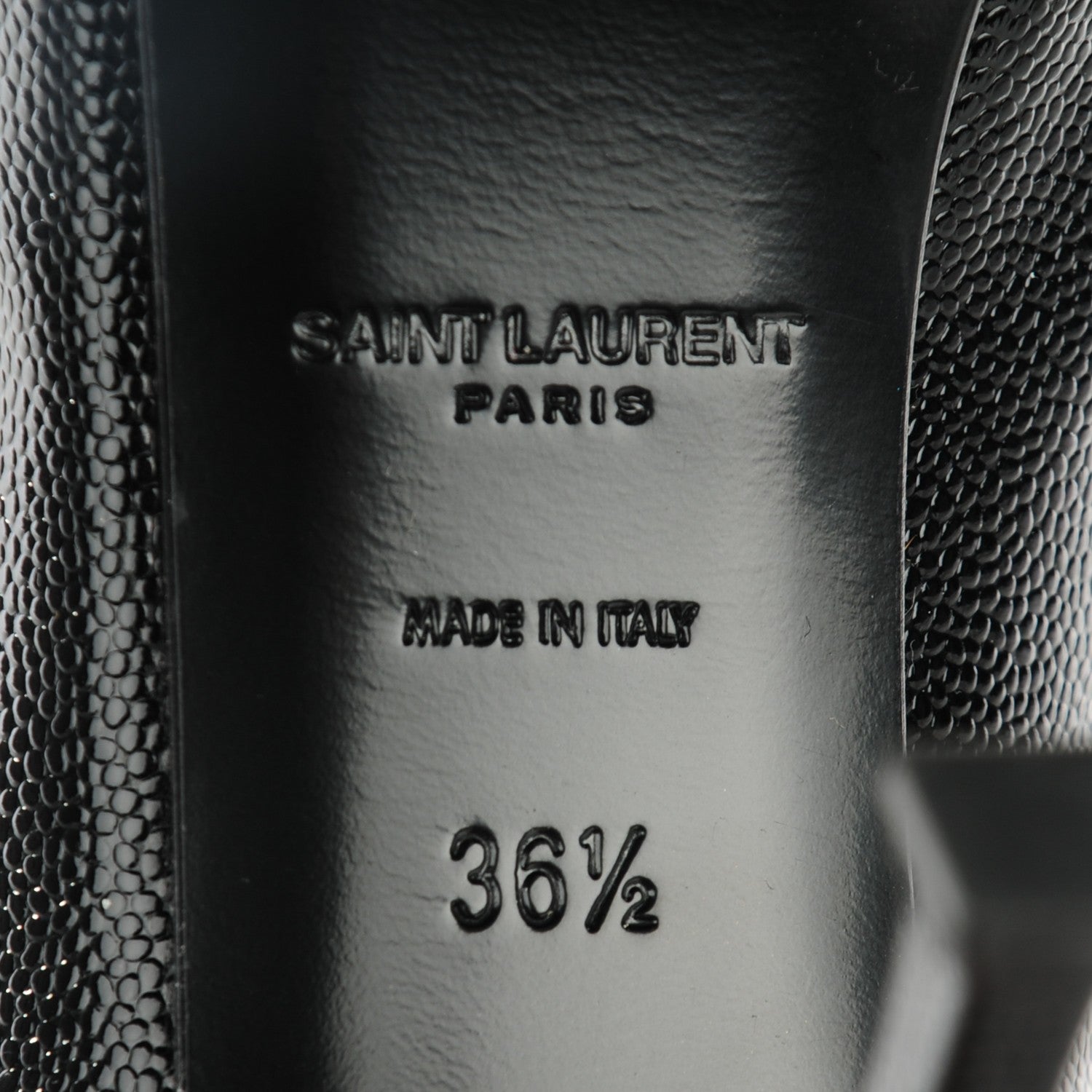 Saint Laurent Vernigolf Tribute 80 Platform Pumps 36.5 Black 7 of 8