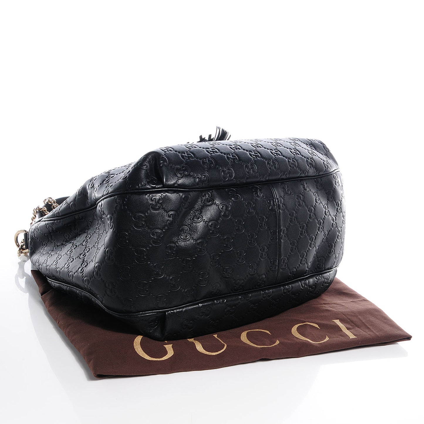 Guccissima Medium Emily Hobo Black