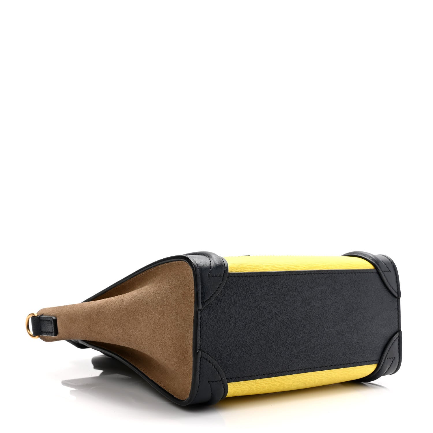Celine Leige Calfskin Suede Tri-color Nano Luggage Multicolor 3 of 7