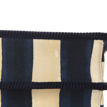 Fendi Canvas Calfskin Striped Bow Small Kan I Shoulder Bag Blueberry 10 of 16