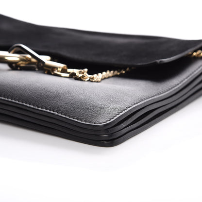 Chloe Suede Calfskin Medium Faye Shoulder Bag Black 12 of 12