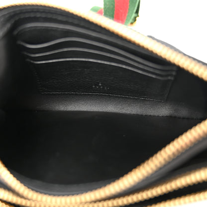 Gucci Roxy Calfskin Web Mini Blondie Crossbody Bag Black 6 of 12