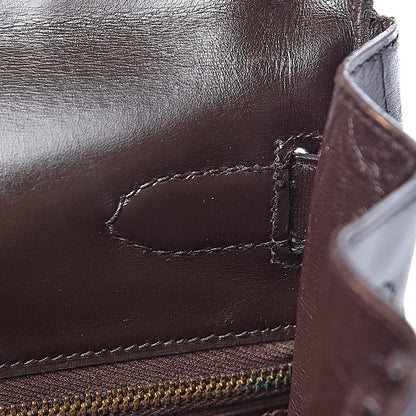 Hermes Box Kelly Retourne 32 Chocolate 15 of 64