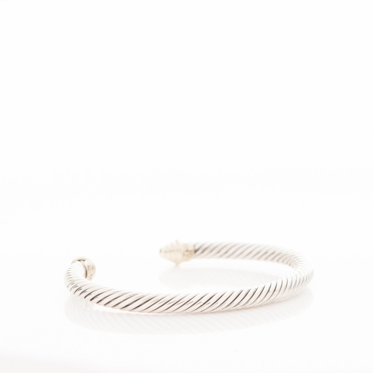 Sterling Silver 14K Yellow Gold 5mm Cable Classics Bracelet
