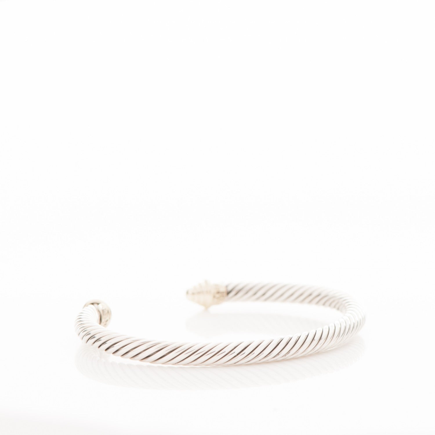 David Yurman Sterling Silver 14K Yellow Gold 5mm Cable Classics Bracelet 3 of 4