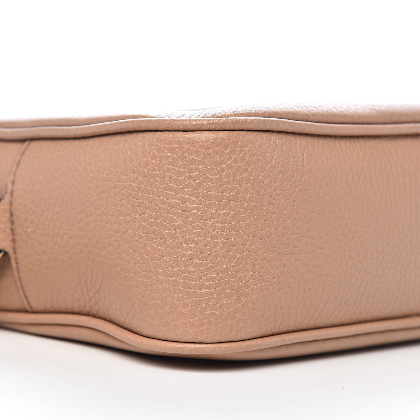 Pebbled Calfskin Small Soho Disco Bag Rose Beige