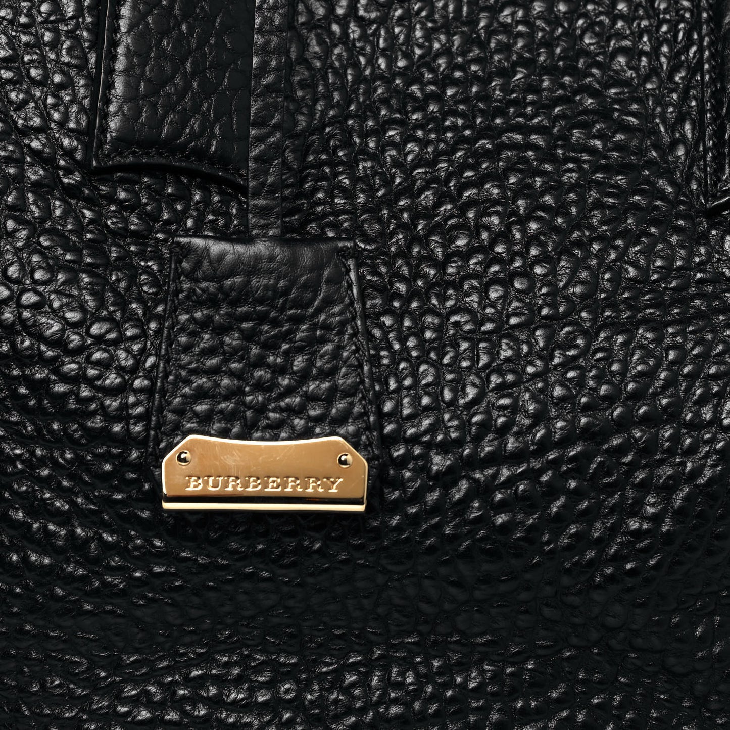 Signature Grain Medium Woodbury Tote Black