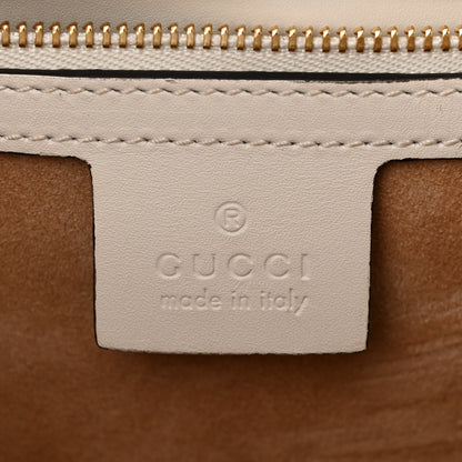 Gucci Calfskin Web Medium Sylvie Top Handle Bag White 6 of 12