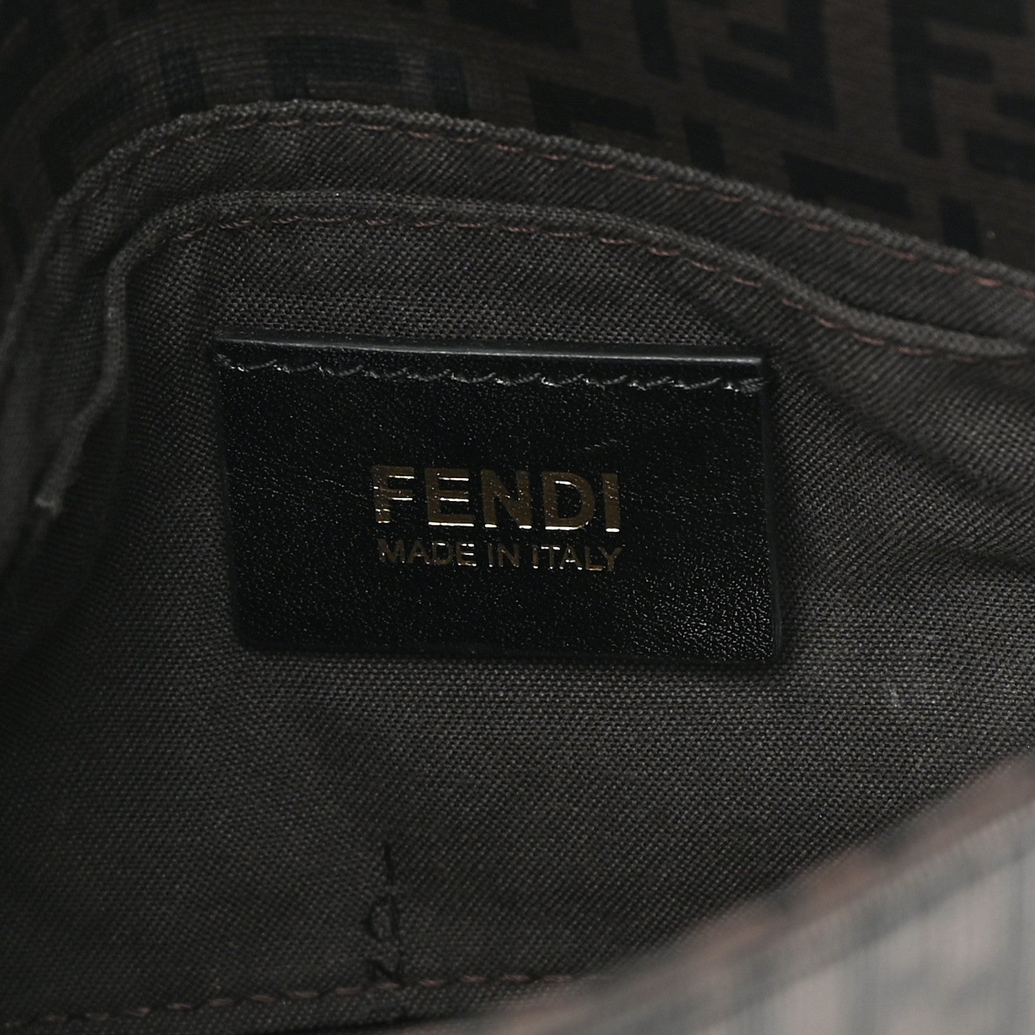 Fendi Zucchino Spalmati Forever Mini Mama Baguette Moro Black 6 of 14