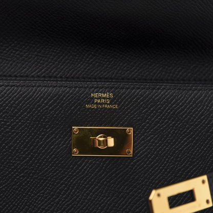 Hermes Epsom Medium Kelly Wallet Black 6 of 9