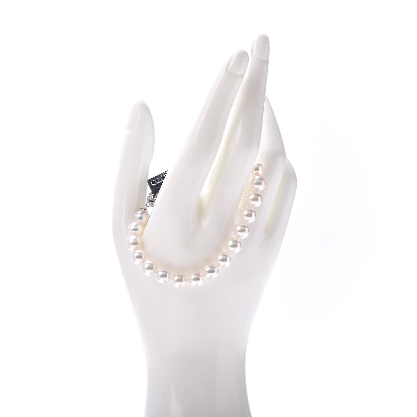 18K White Gold Akoya Pearl 7mm Strand Bracelet