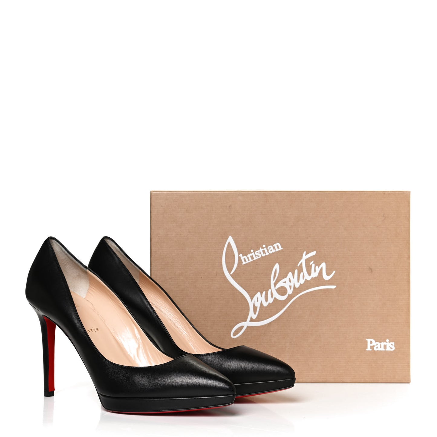 Shiny Nappa Pigalle Plato 100 Pumps 40.5 Black