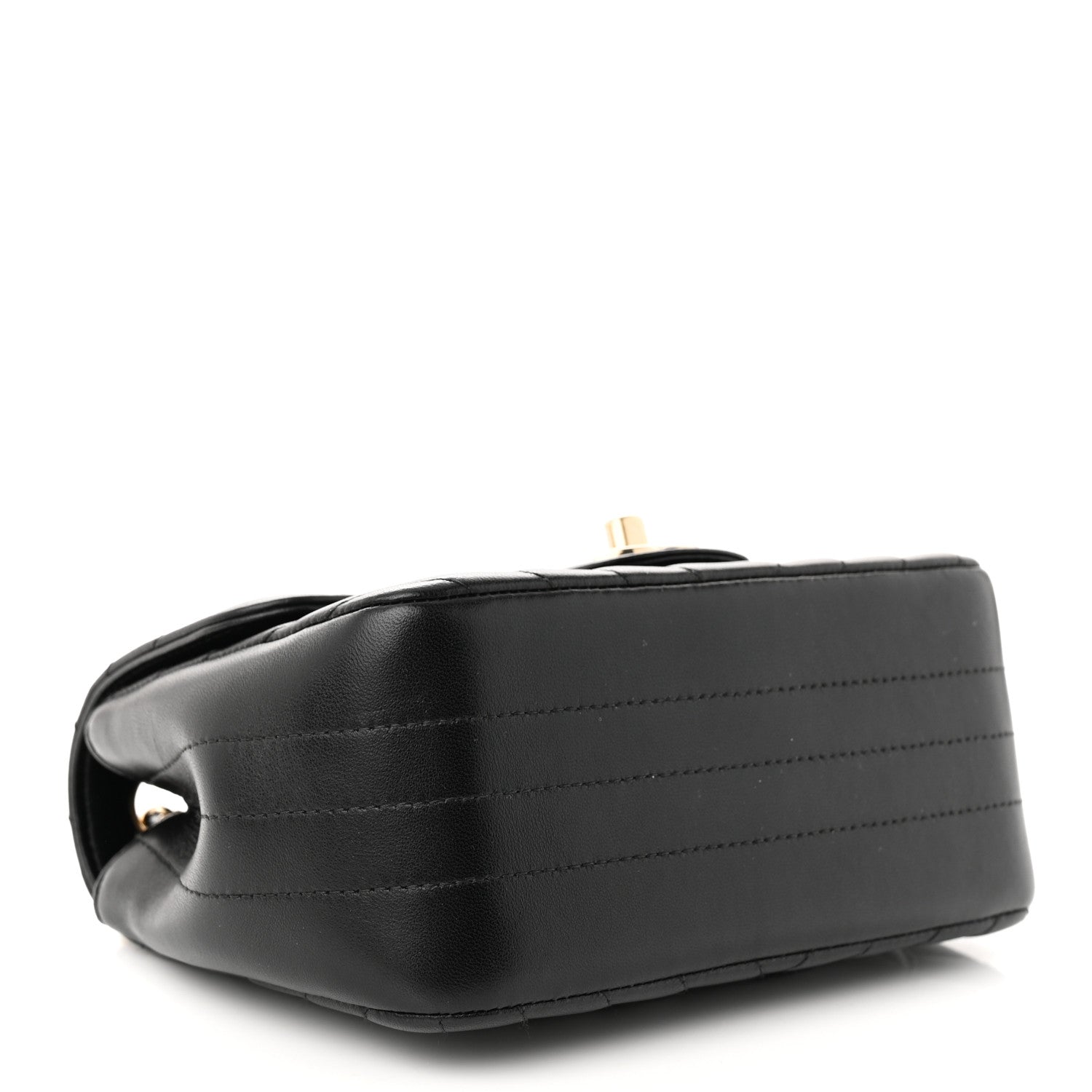 Chanel Lambskin Chevron Quilted Mini Square Flap Black 4 of 11