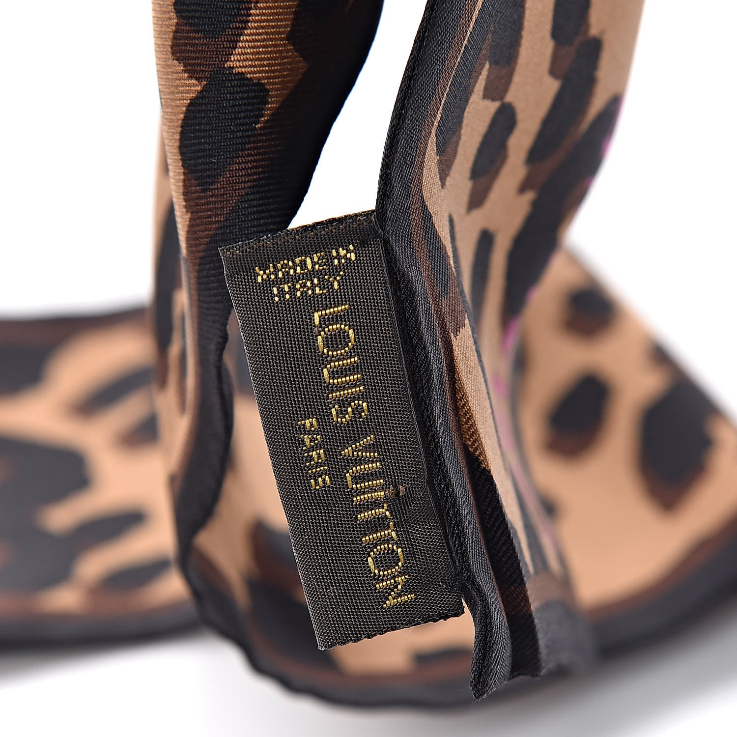 Louis Vuitton Silk Leopard Bandeau Scarf Marron 4 of 5