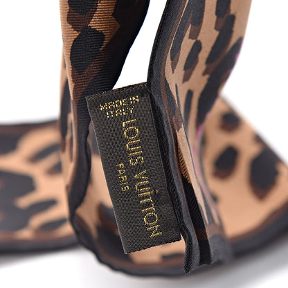 Louis Vuitton Silk Leopard Bandeau Scarf Marron 4 of 5
