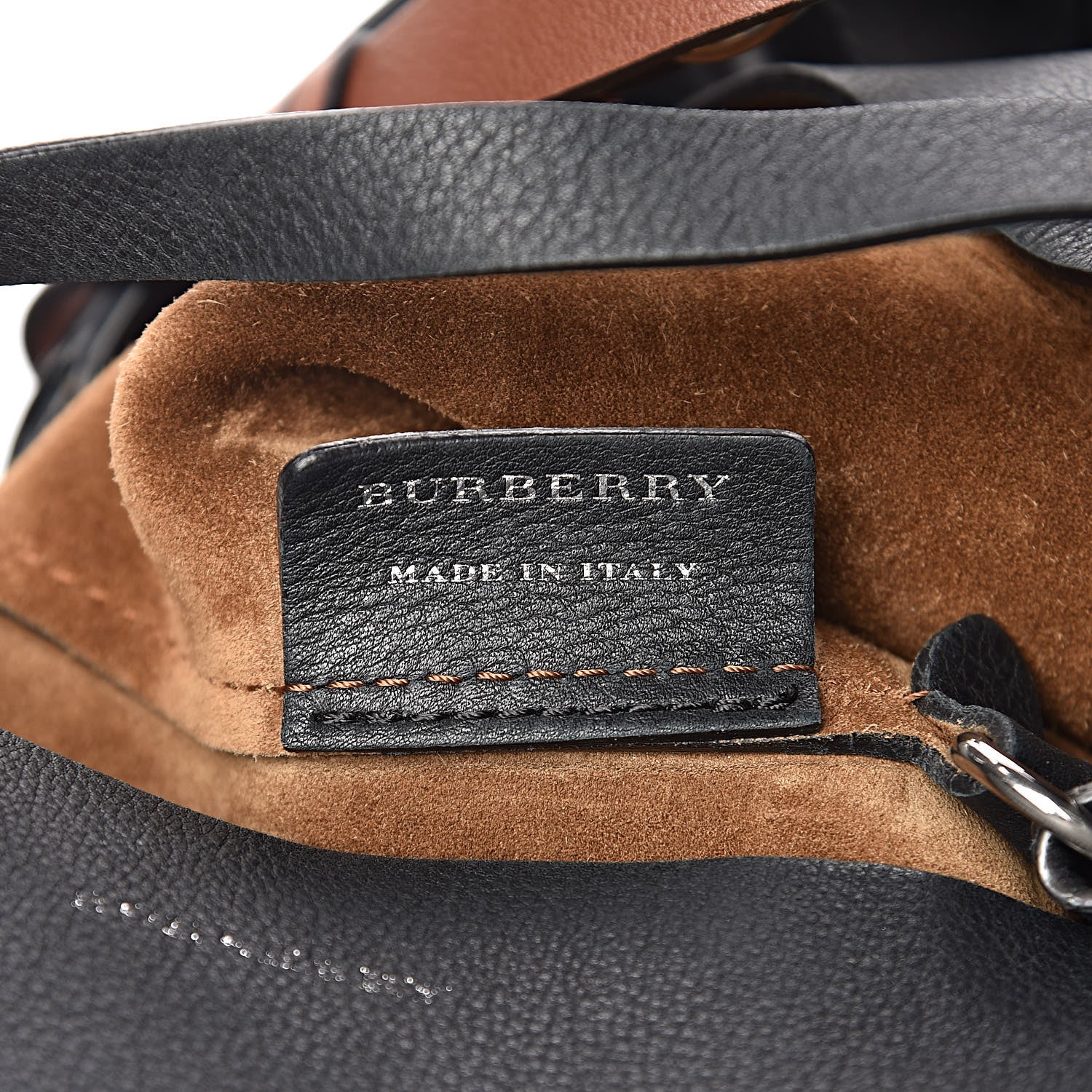 Burberry Calfskin Grommet Hobo Black 8 of 18