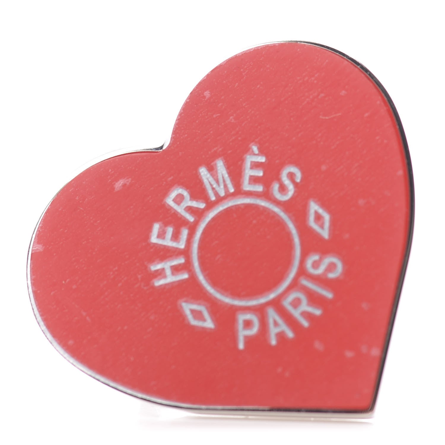 Hermes Palladium Coeur Scarf Ring Rouge 1 of 5