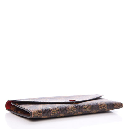 Louis Vuitton Damier Ebene Josephine Wallet Red 5 of 9