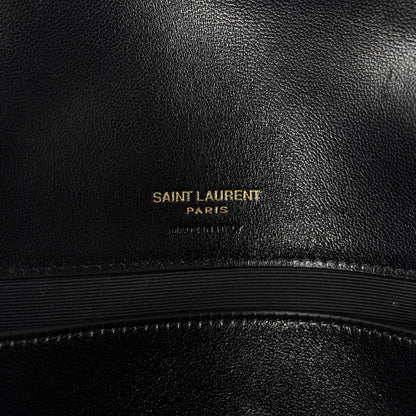 Saint Laurent Lambskin Chevron Quilted Medium Loulou Black 8 of 13