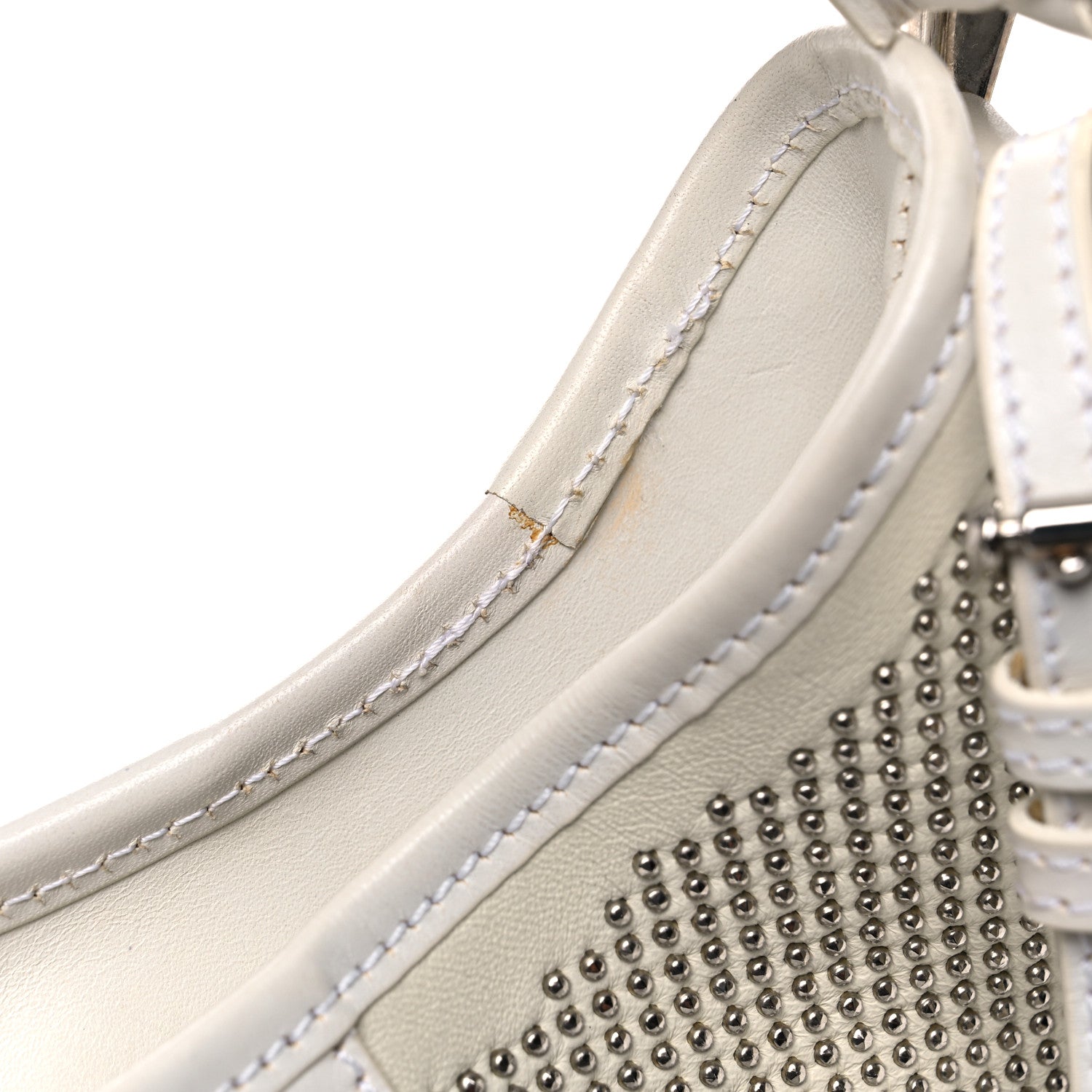 Burberry Calfskin Studded Hobo White 34 of 34