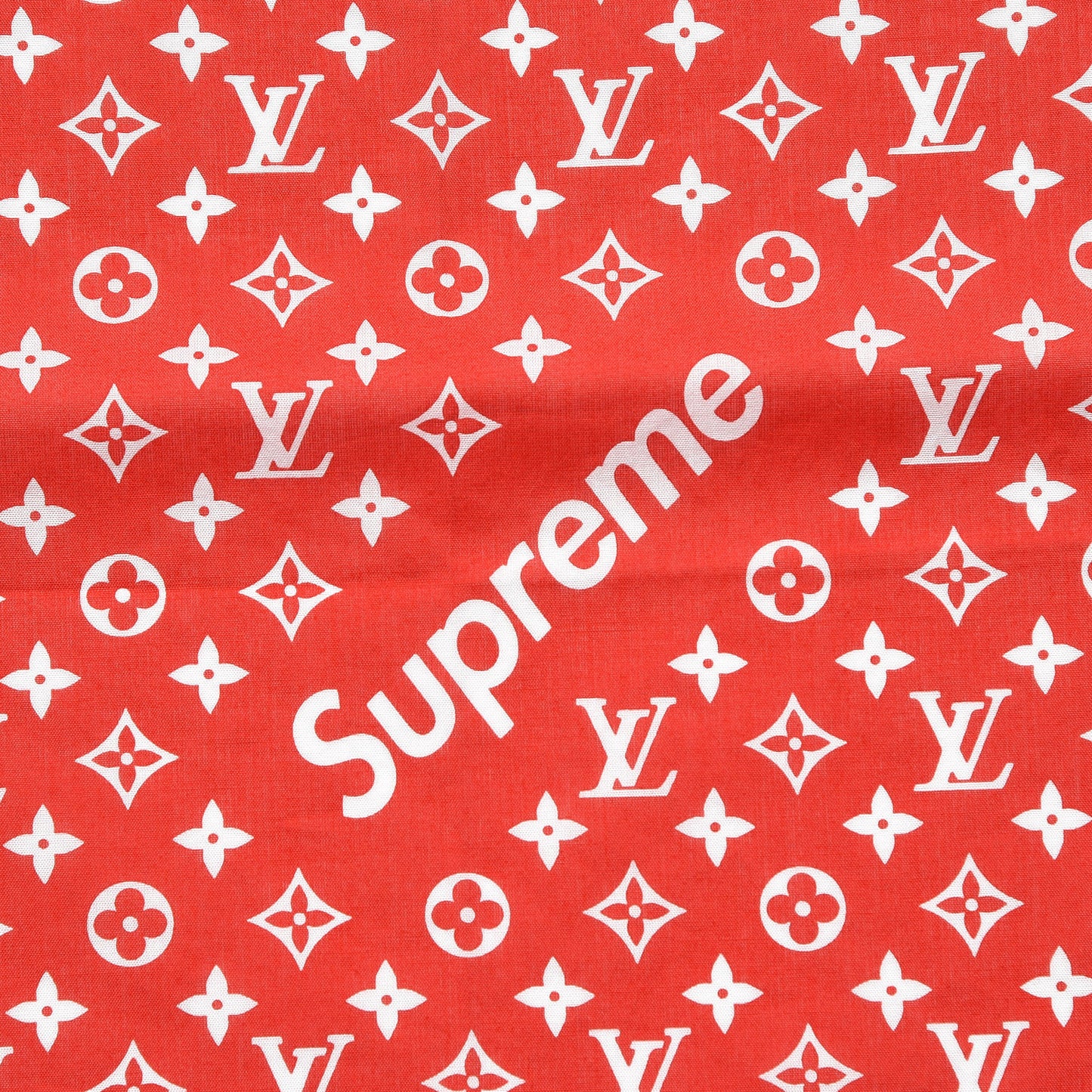 X SUPREME Cotton Monogram Bandana Scarf Red