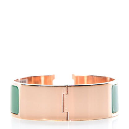 Hermes Enamel Wide Clic Clac H Bracelet GM Vert Sapin 3 of 4