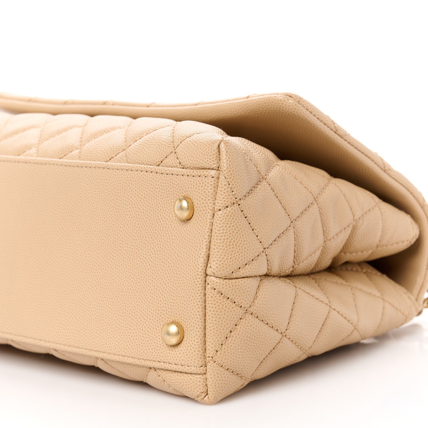 Chanel Caviar Lizard Embossed Quilted Small Coco Handle Flap Beige 11 of 12