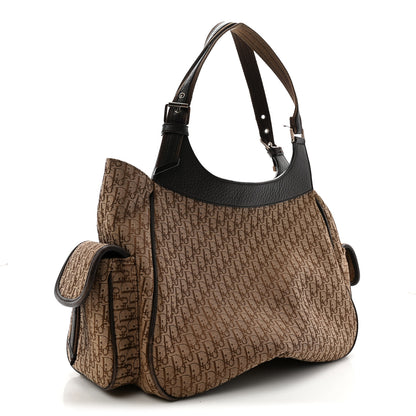 Christian Dior Monogram Pocket Satchel Brown Beige 3 of 13
