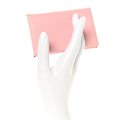 Hermes Chevre Mysore Calvi Card Case Rose Darling 2 of 8