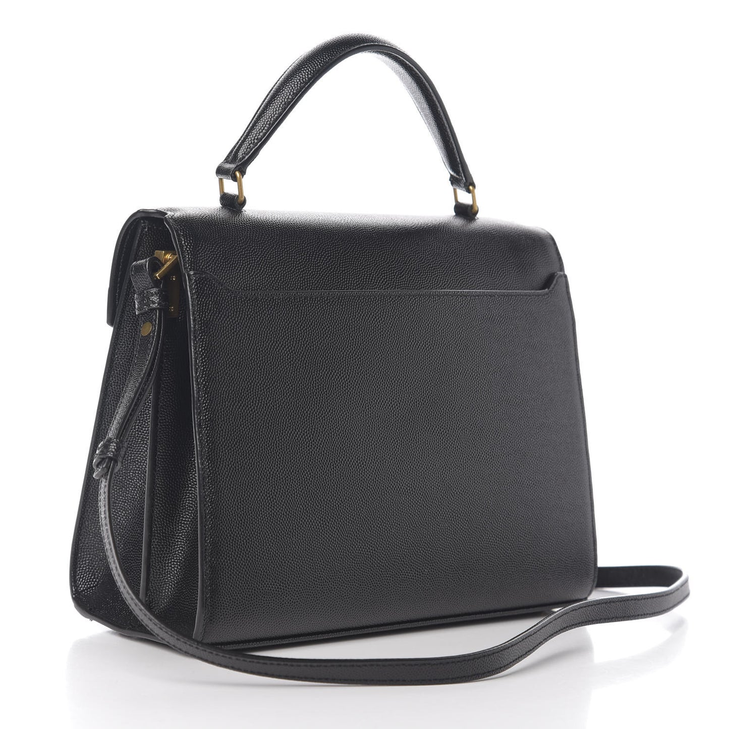 Grain de Poudre Medium Classic Monogram Cassandra Top Handle Black Rouge Legion