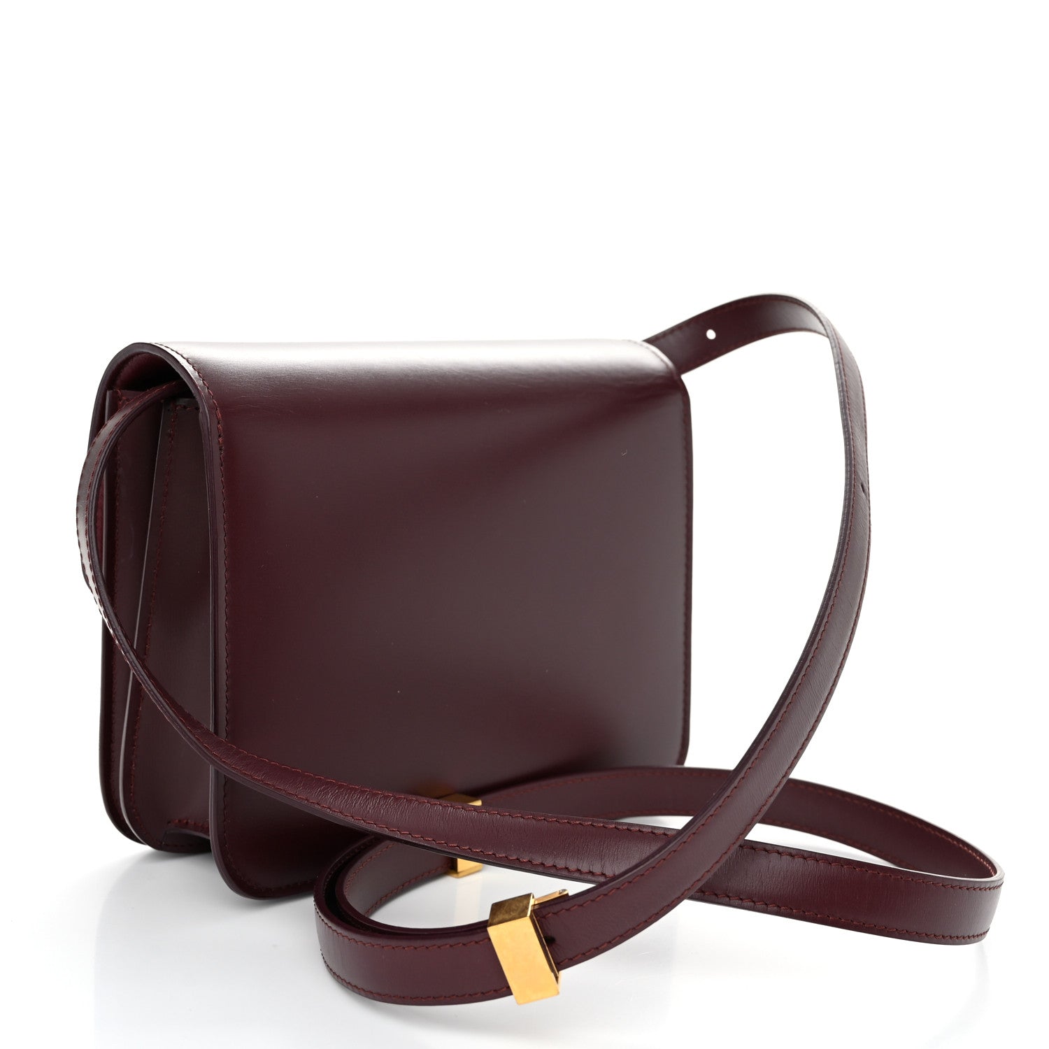 Celine Box Calfskin Teen Classic Box Flap Bag Burgundy 3 of 12